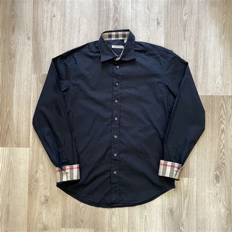 fake burberry button up shirt|burberry button down shirt men.